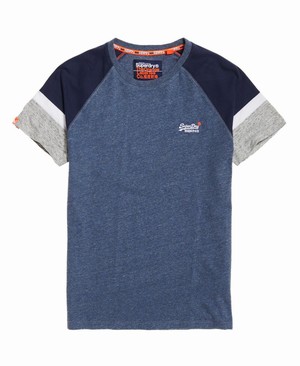 Superdry Engineered Baseball Rövidujjú Férfi Pólók Kék | SUGXT5182